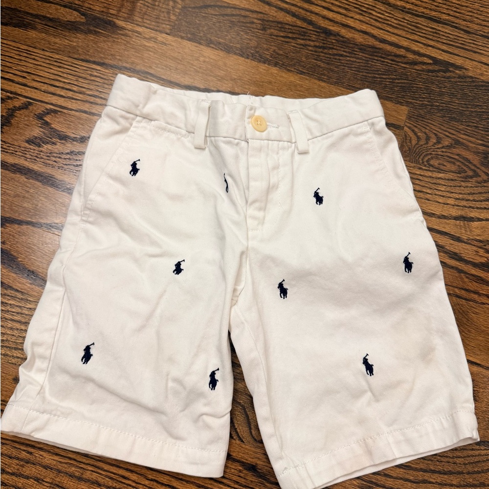 Ralph Lauren Polo Embroidered White Shorts